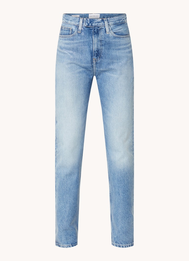 Calvin Klein high-waist slim-fit jeans with a medium wash
