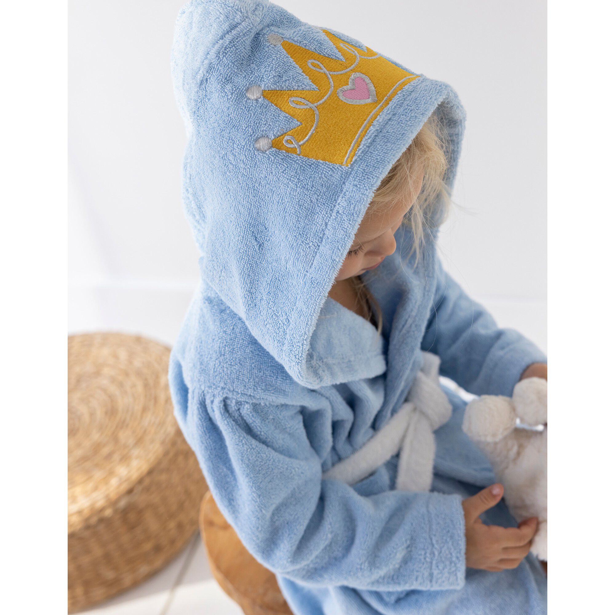 Peignoir de bain déguisement enfant princesse éponge coton