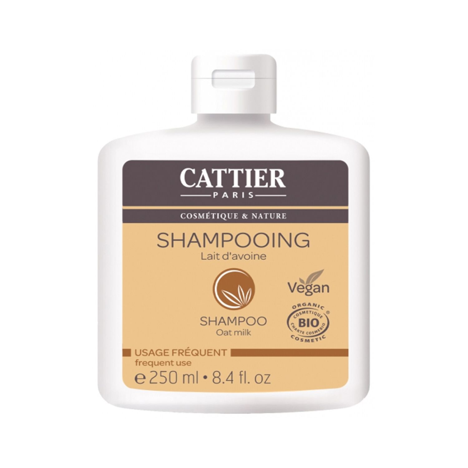 Cattier Shampooing Lait d'Avoine Bio Usage Fréquent 250 ml
