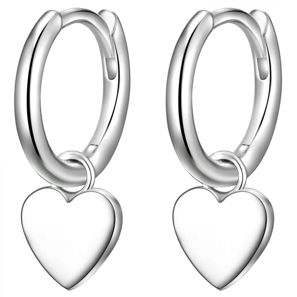 Glanzstücke München Créoles en argent Coeur Argent sterling en Argent Boucles d'oreilles