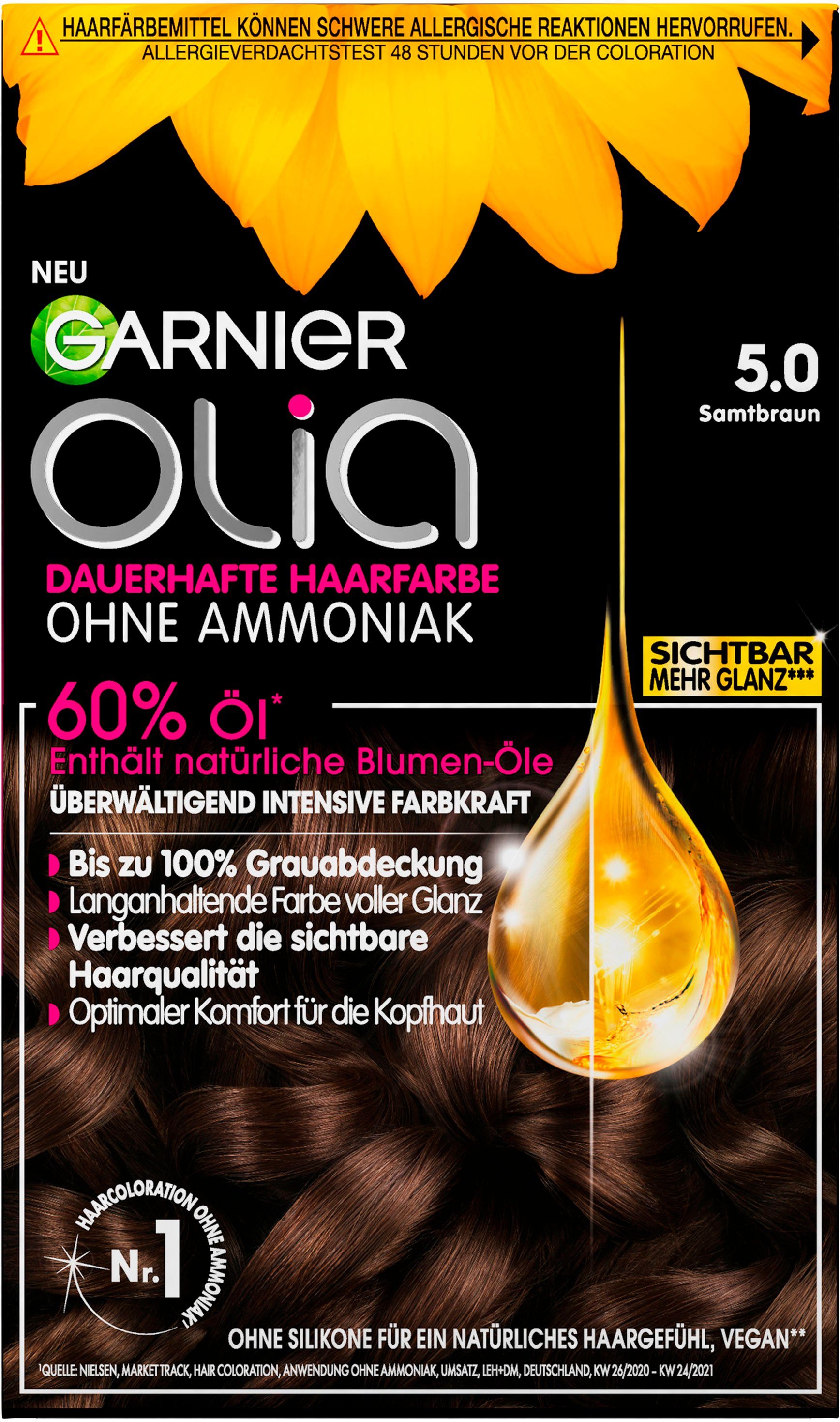 GARNIER Coloration Garnier Olia dauerhafte Haarfarbe, Set, 3-tlg., Ölbasis