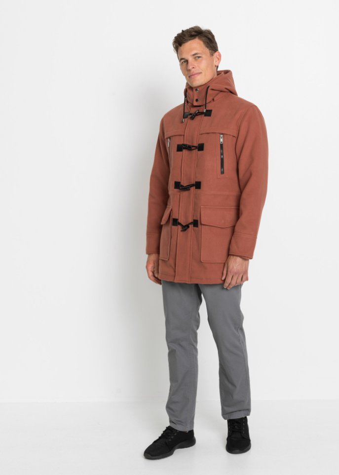 Duffle-Jacke in Wolloptik