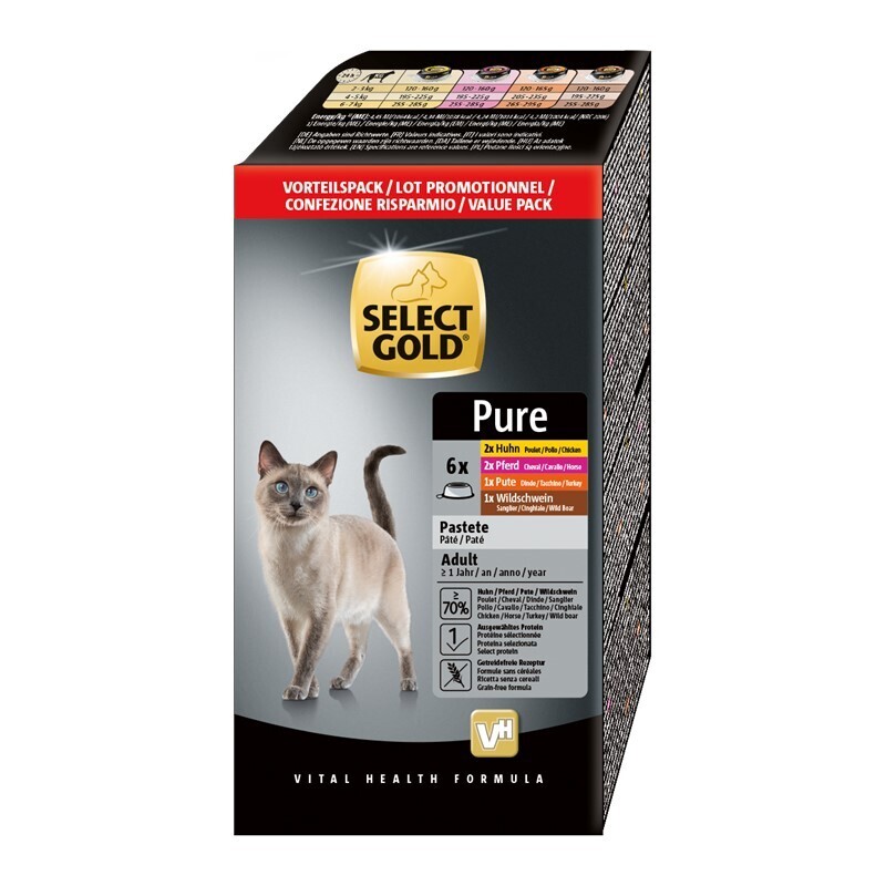 SELECT GOLD Nassfutter SELECT GOLD Adult Pure 6x85g