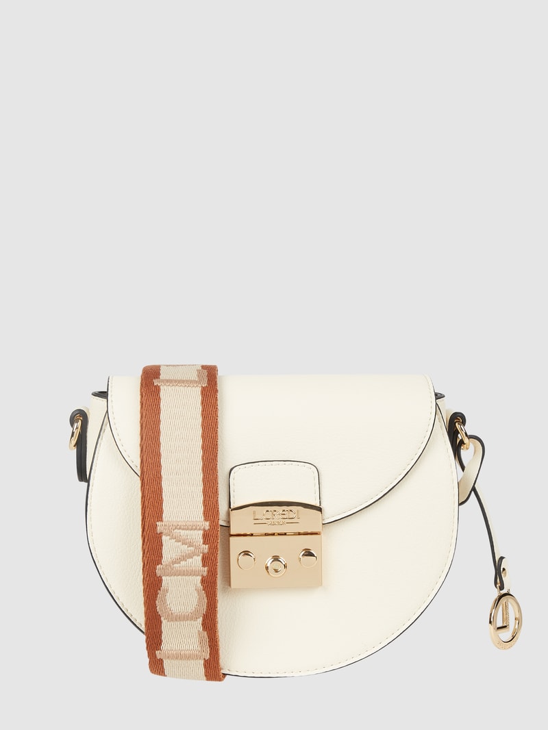 Umhängetasche in Leder-Optik in offwhite