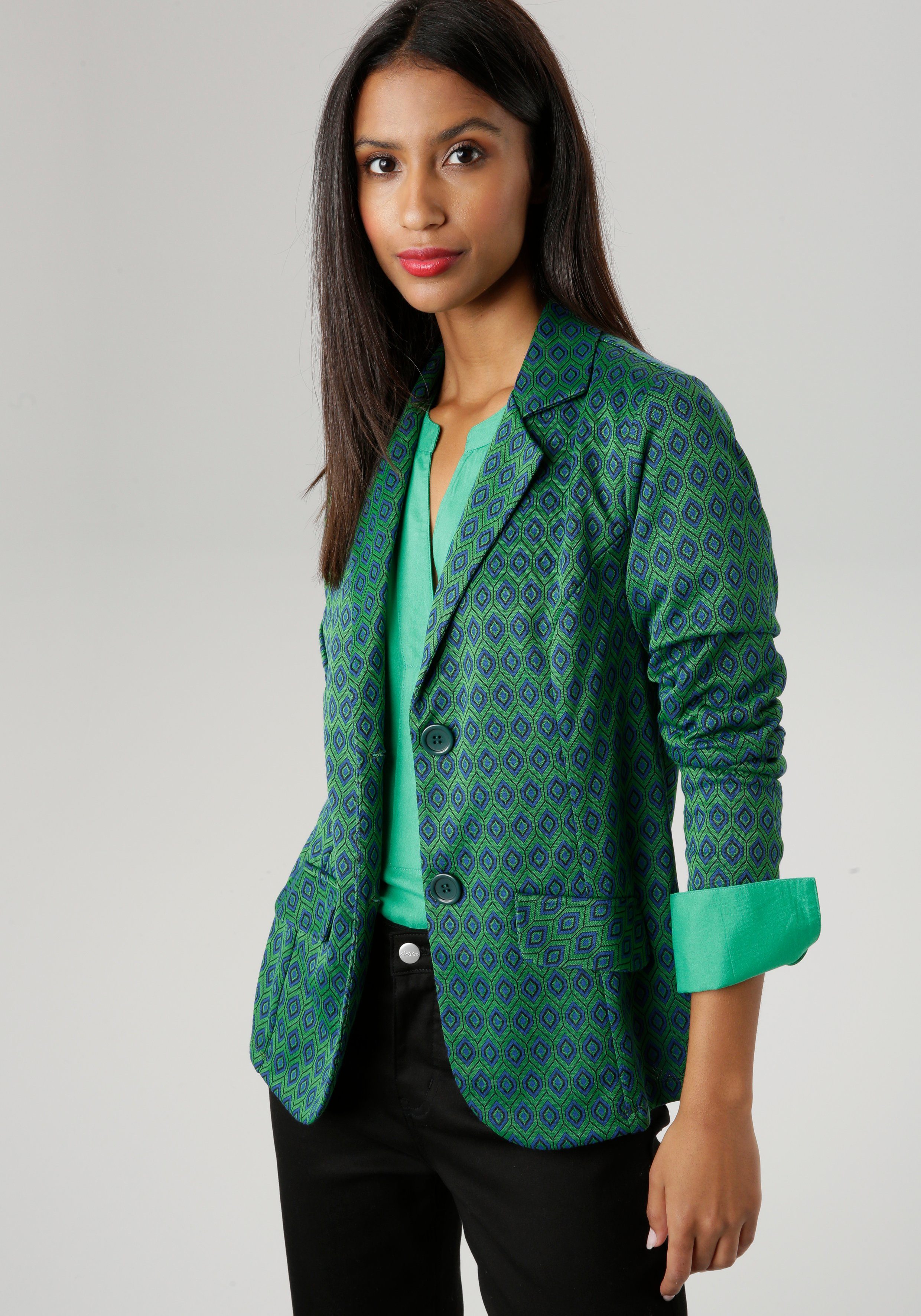 Aniston SELECTED Kurzblazer mit Sechsecken in kräftigen Farben - NEUE KOLLEKTION