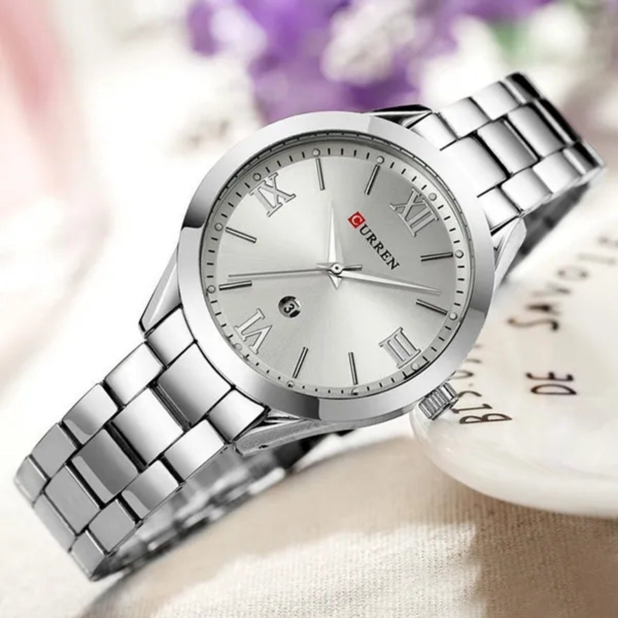 Manike Quarzuhr CU-9007 Damen Analog Quarzuhr, (Spar - Set)