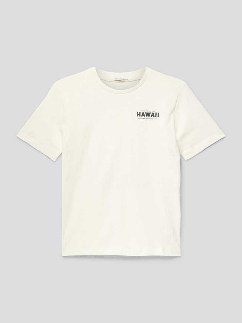 T-Shirt mit Statement-Print in offwhite