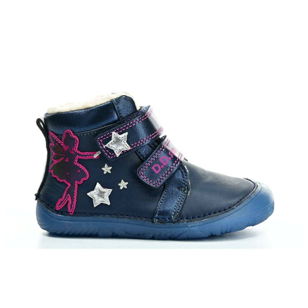 D.D.Step W073-42766 Royal Blue Winterbarfußschuhe