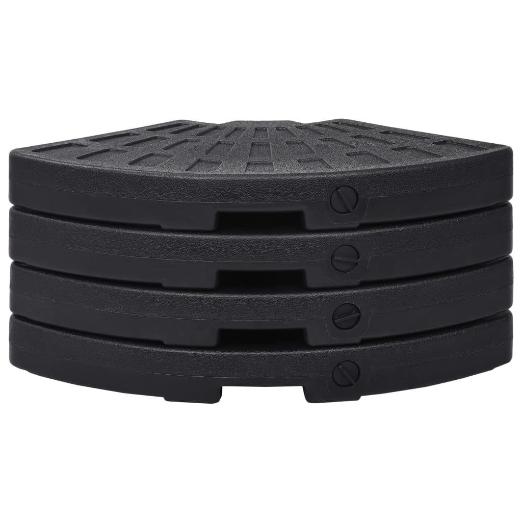 vidaXL Schirmhalter Sonnenschirmständer Fächerförmig 4 Stk Schwarz