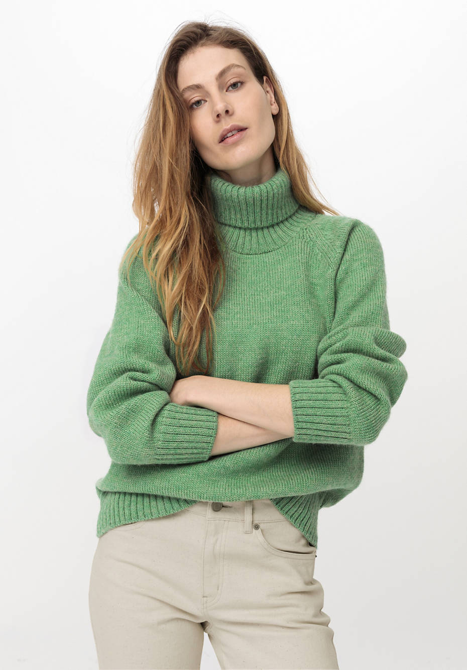 Pullover aus Alpaka mit Bio-Schurwolle