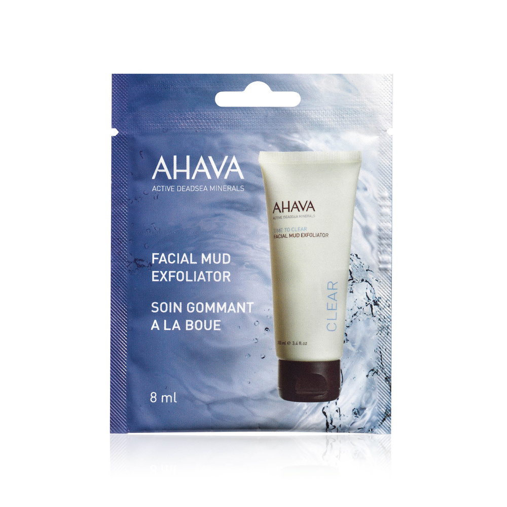 AHAVA Single Use Facial Mud Exfoliator 8ml Masque