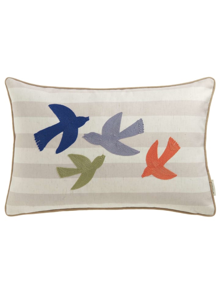 Tom Tailor Zierkissenhülle BIRDS in Lila günstig kaufen 40 x 60 cm