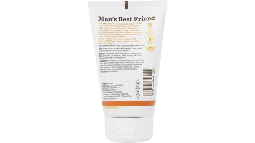 Bulldog Energising Face Scrub Gesichtspeeling 125 ml