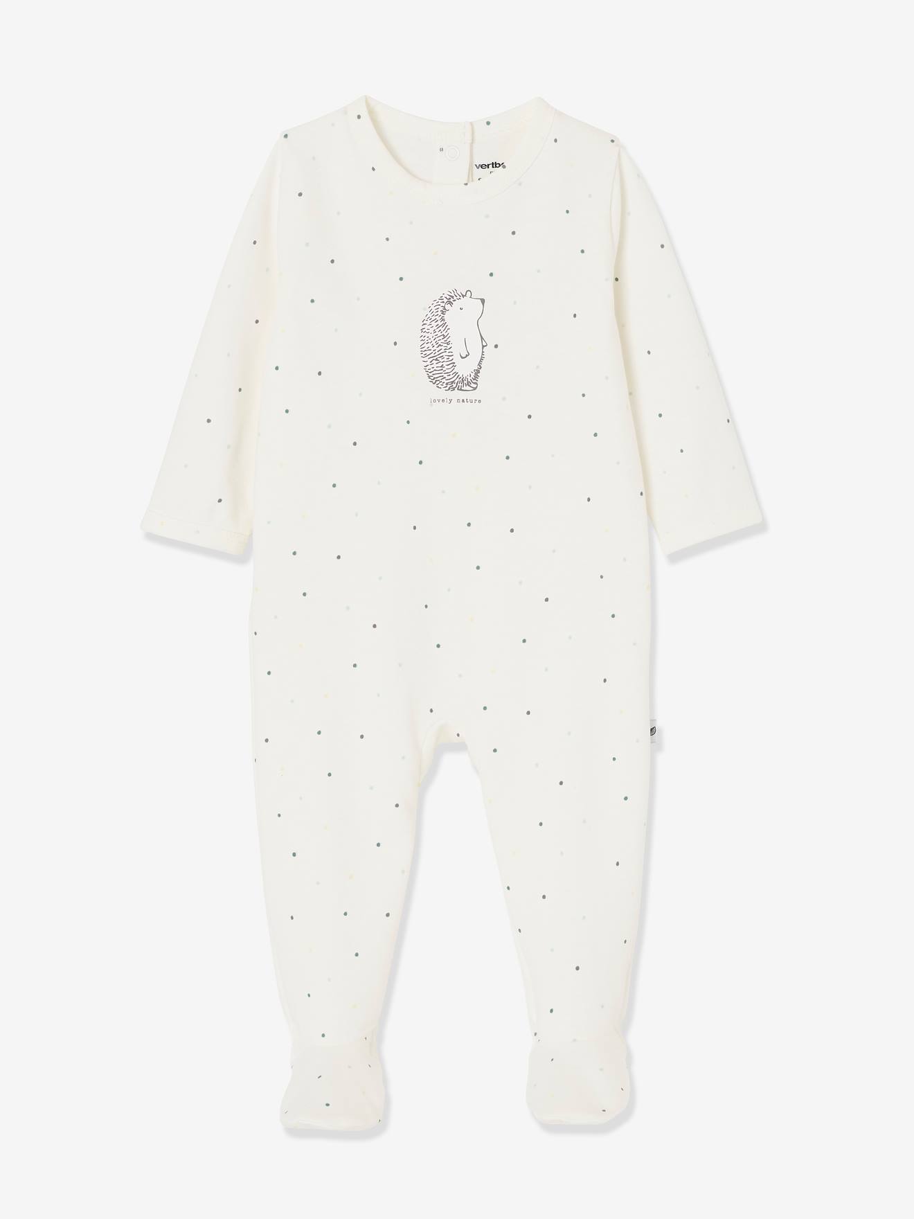 Lot de 2 pyjamas bébé ouverture naissance en cotob bio 