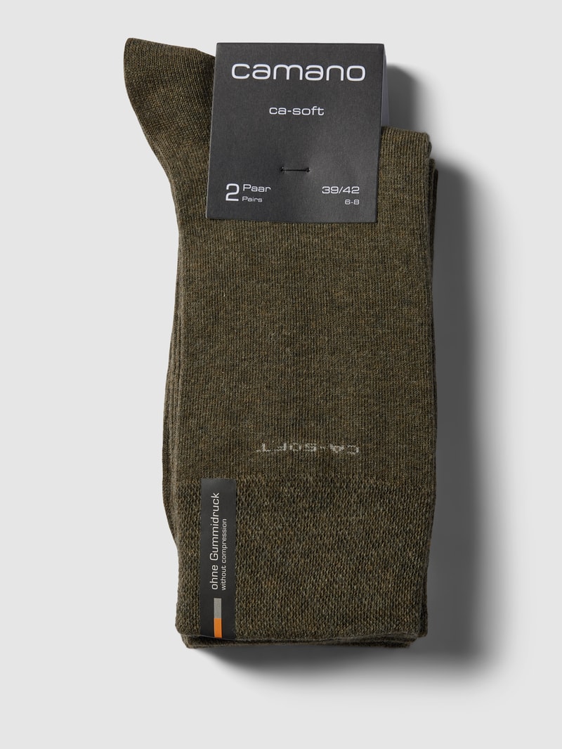 Socken mit Label-Print in olivgrün