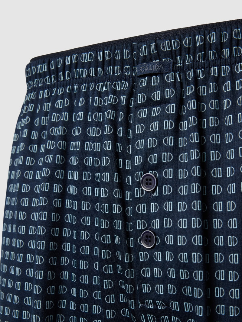 Boxershorts mit Allover-Muster in dunkelblau