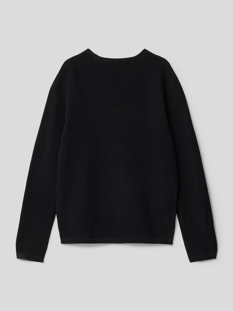 Strickpullover mit Strukturmuster Modell 'HILL' in schwarz