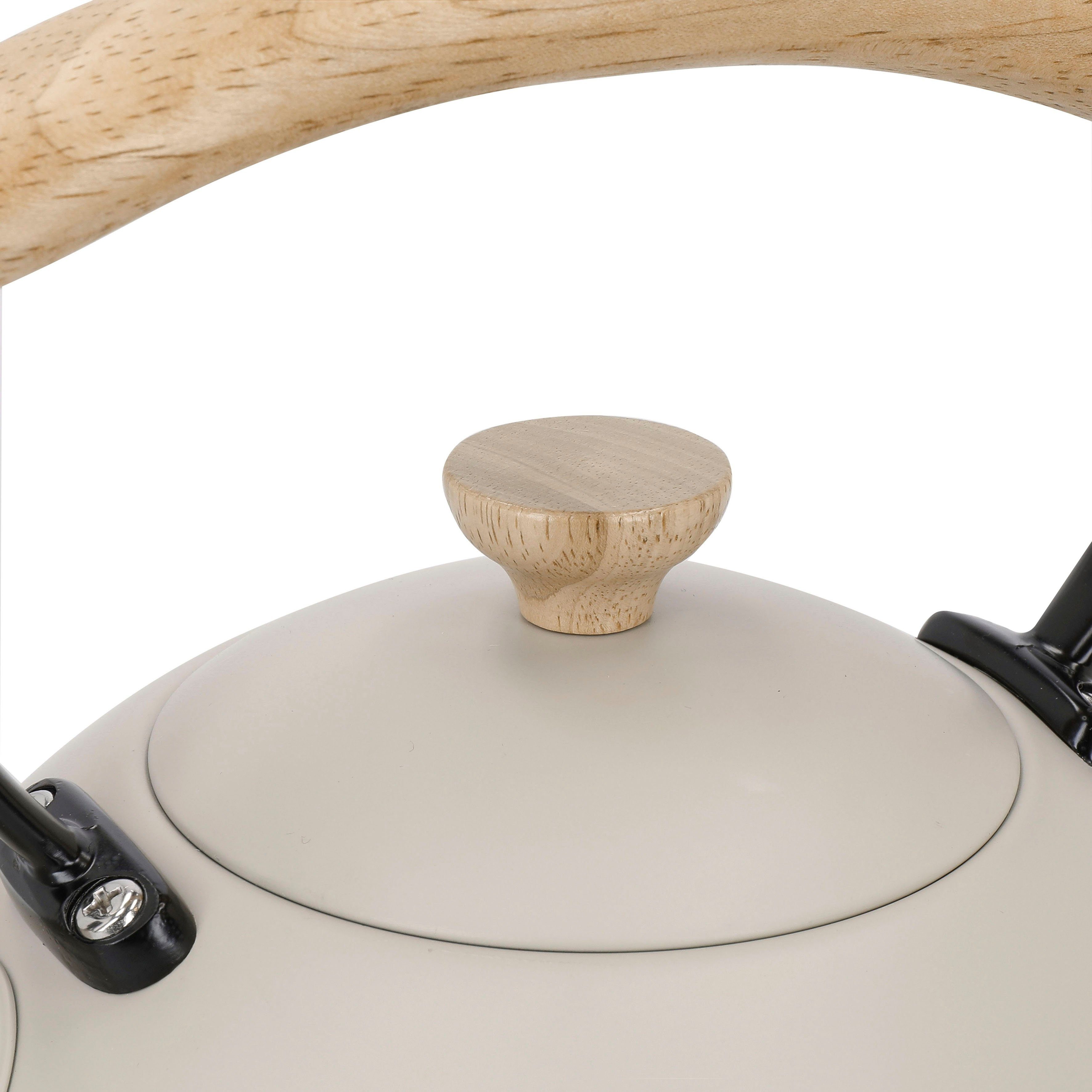 La Cafetière Wasserkessel La Cafetière, (1-tlg), pfeifend, mit Holzgriff, 1,6 Liter, Induktion