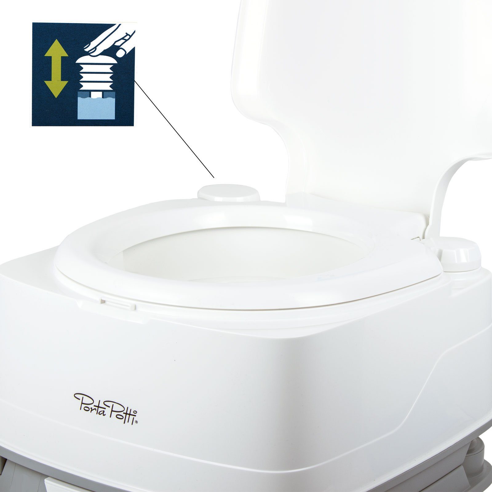 THETFORD Campingtoilette Thetford Porta Potti 335 Campingtoilette 10l Tank für VW T4, T5, T6, T6.1