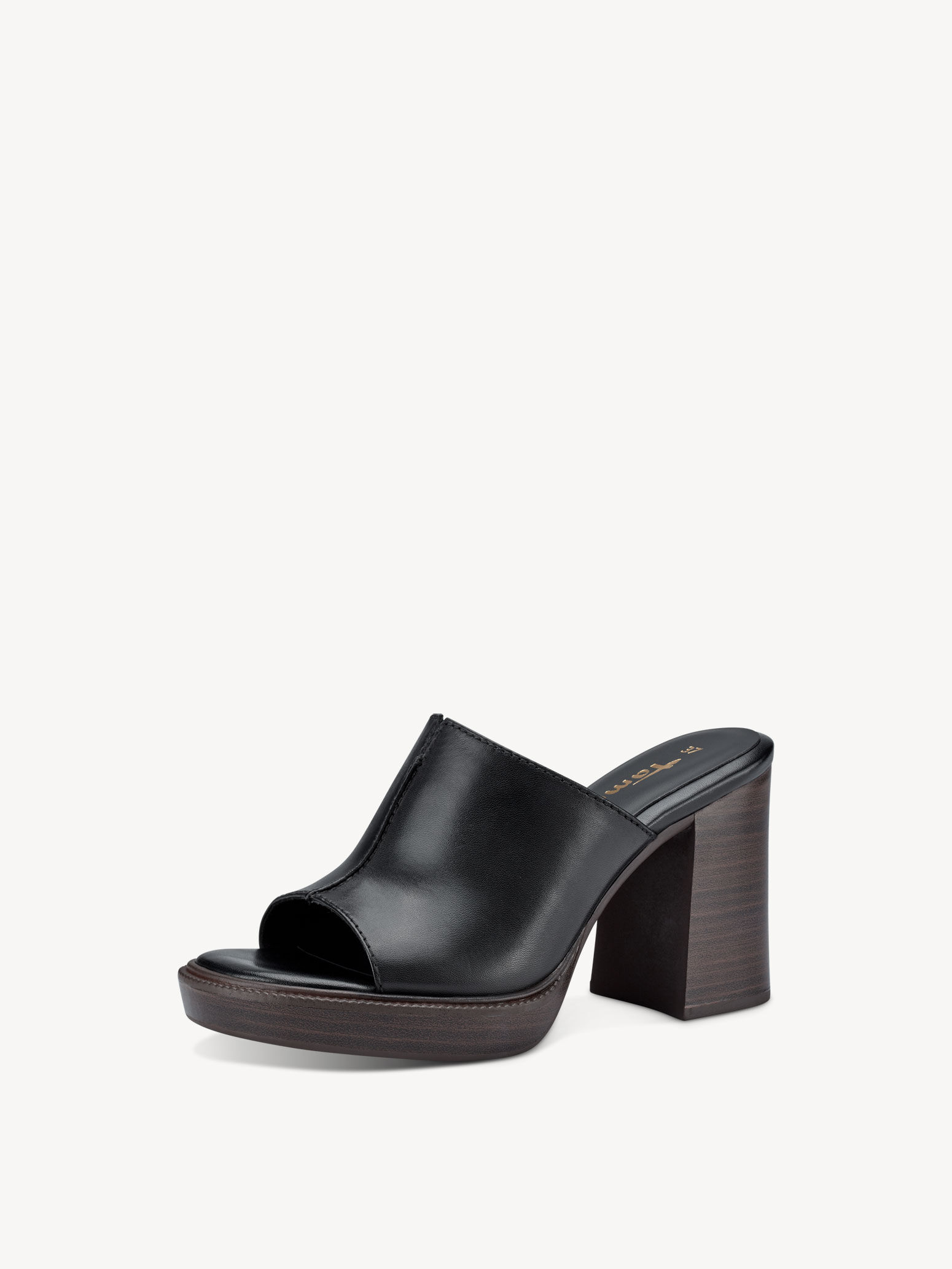Mule en cuir - noir