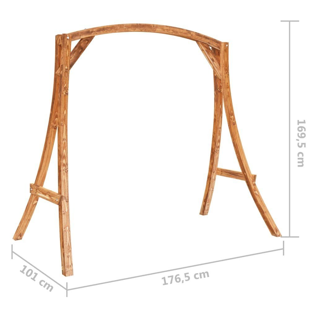 vidaXL Hollywoodschaukel Schaukelgestell Bugholz Massiv mit Teak-Finish Holz