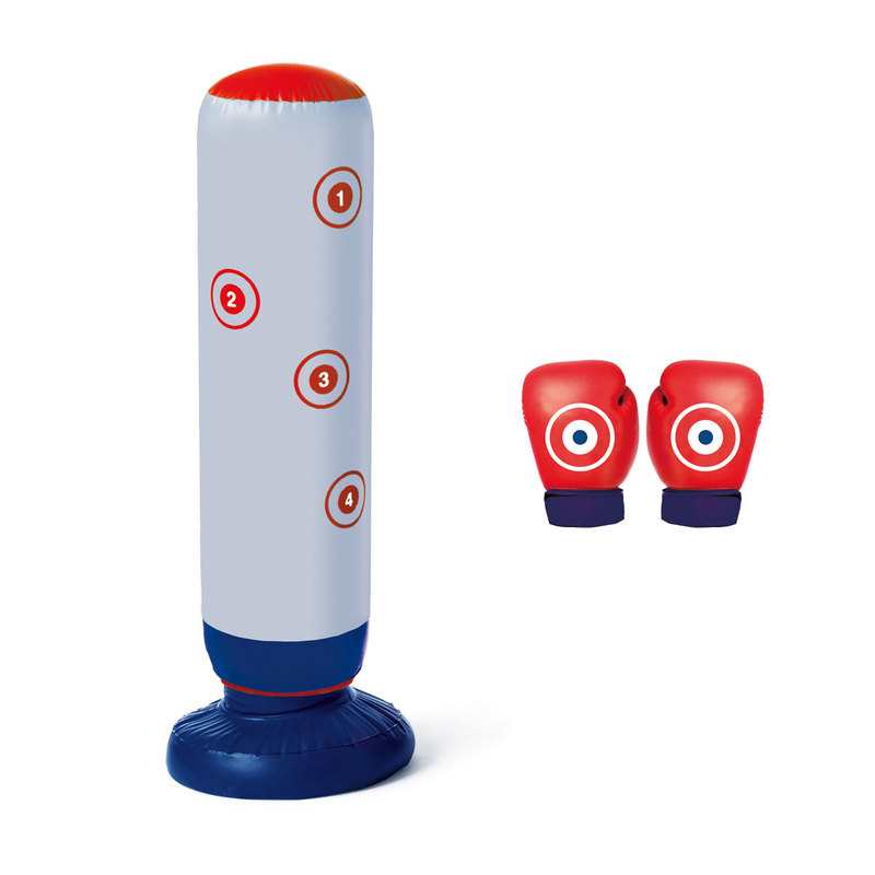Punching ball gonflable gris et rouge Oxybul