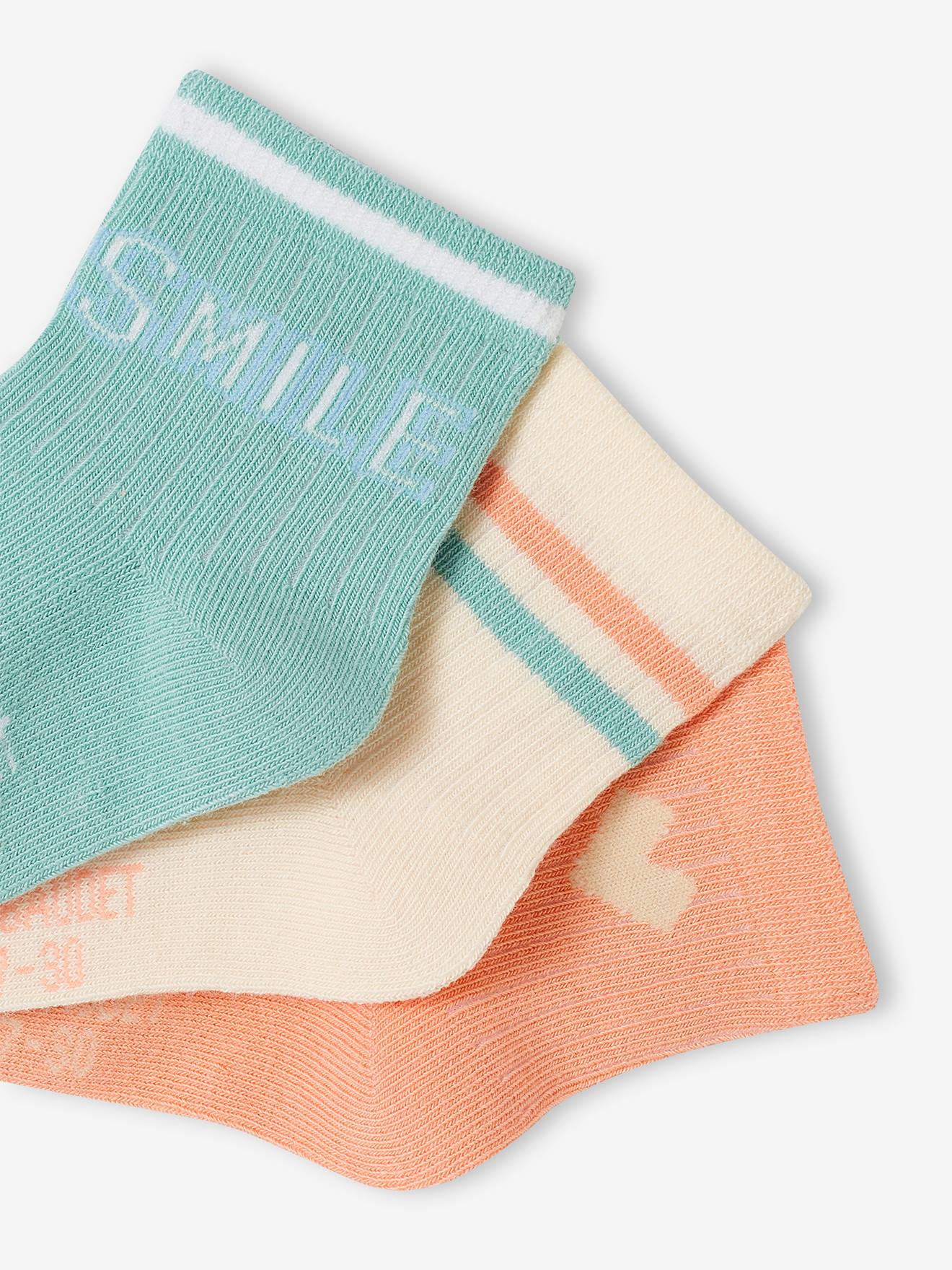 Vertbaudet 3er-Pack Mädchen Sportsocken Oeko-Tex - wollweiß