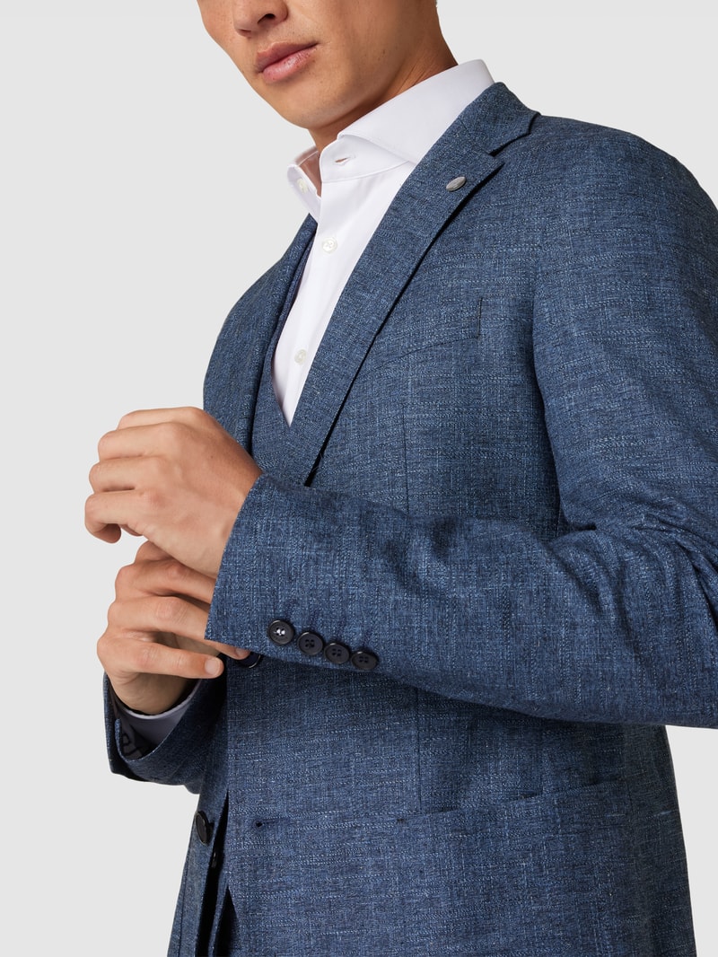 2-Knopf-Sakko mit Allover-Muster Modell 'Acon' in royalblau
