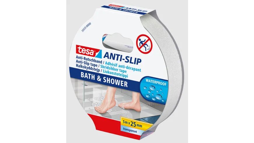 tesa® Anti-Rutschband Bad & Dusche 5 m