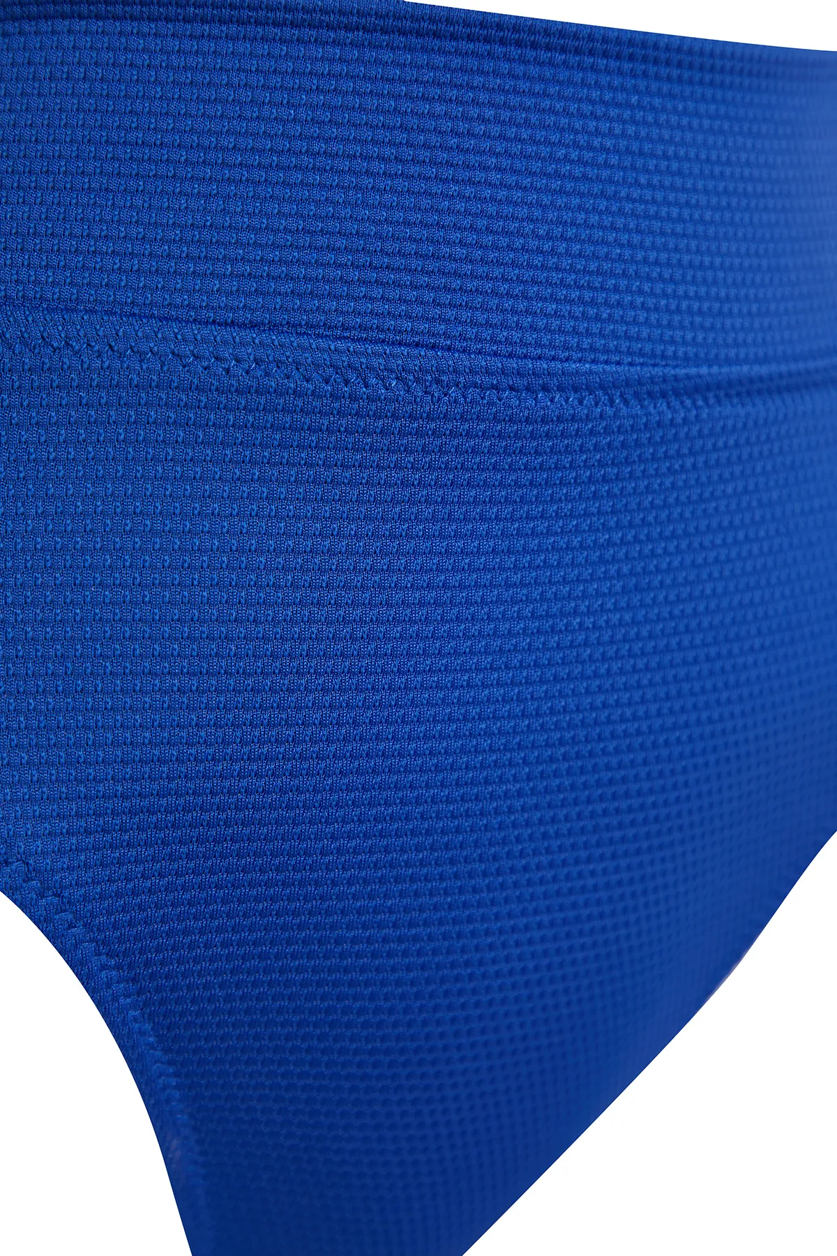 Trendyol Collection  Saks strukturierte Hipster-Bikinihose mit hoher Taille und hohem Beinausschnitt TBESS24BA00138