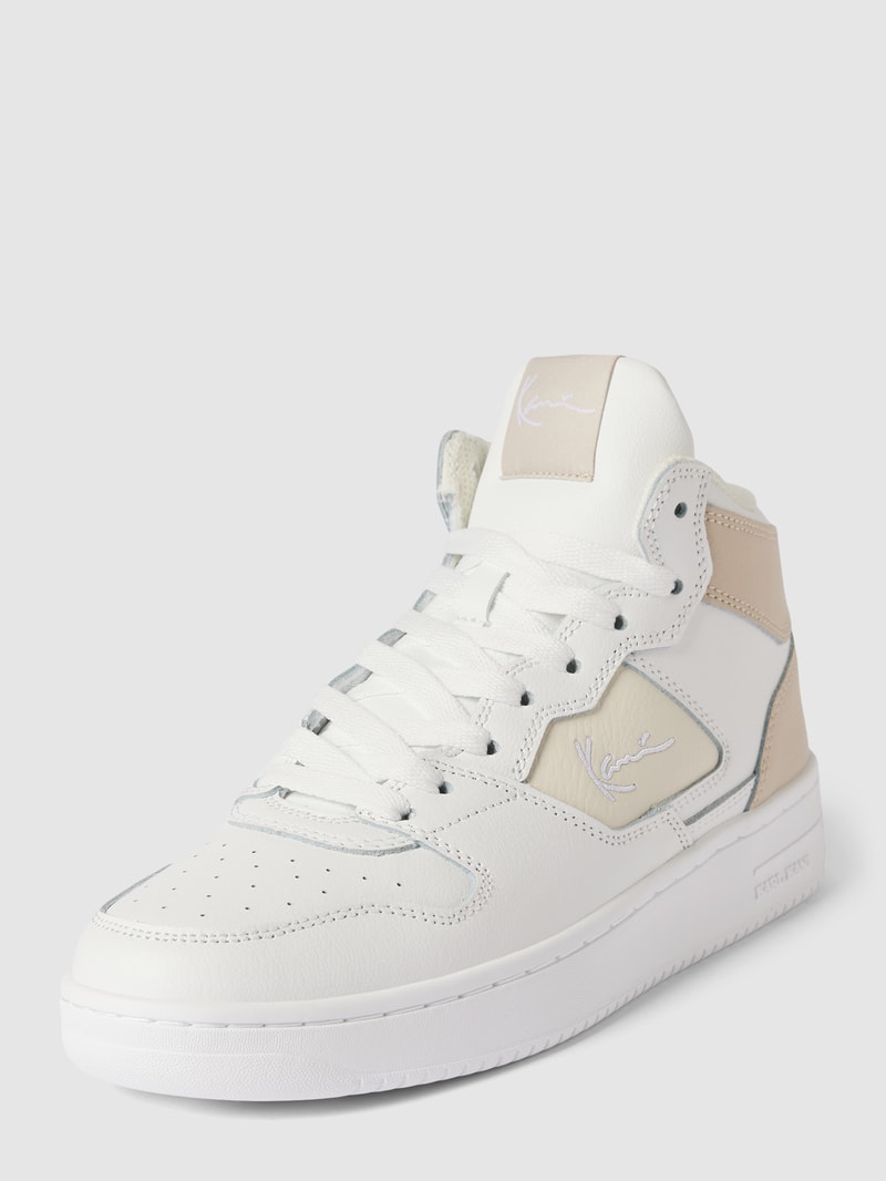 High Top Sneaker mit Label-Details in weiss