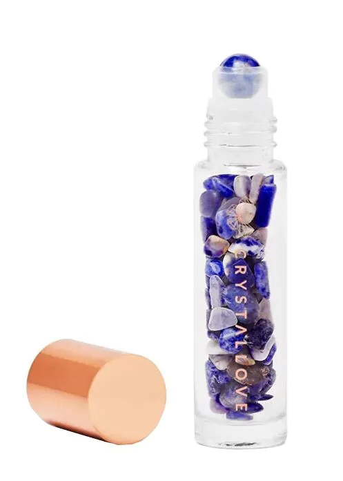 Μπουκάλι Crystallove με κρυστάλλους για λάδι Lapis Lazuli