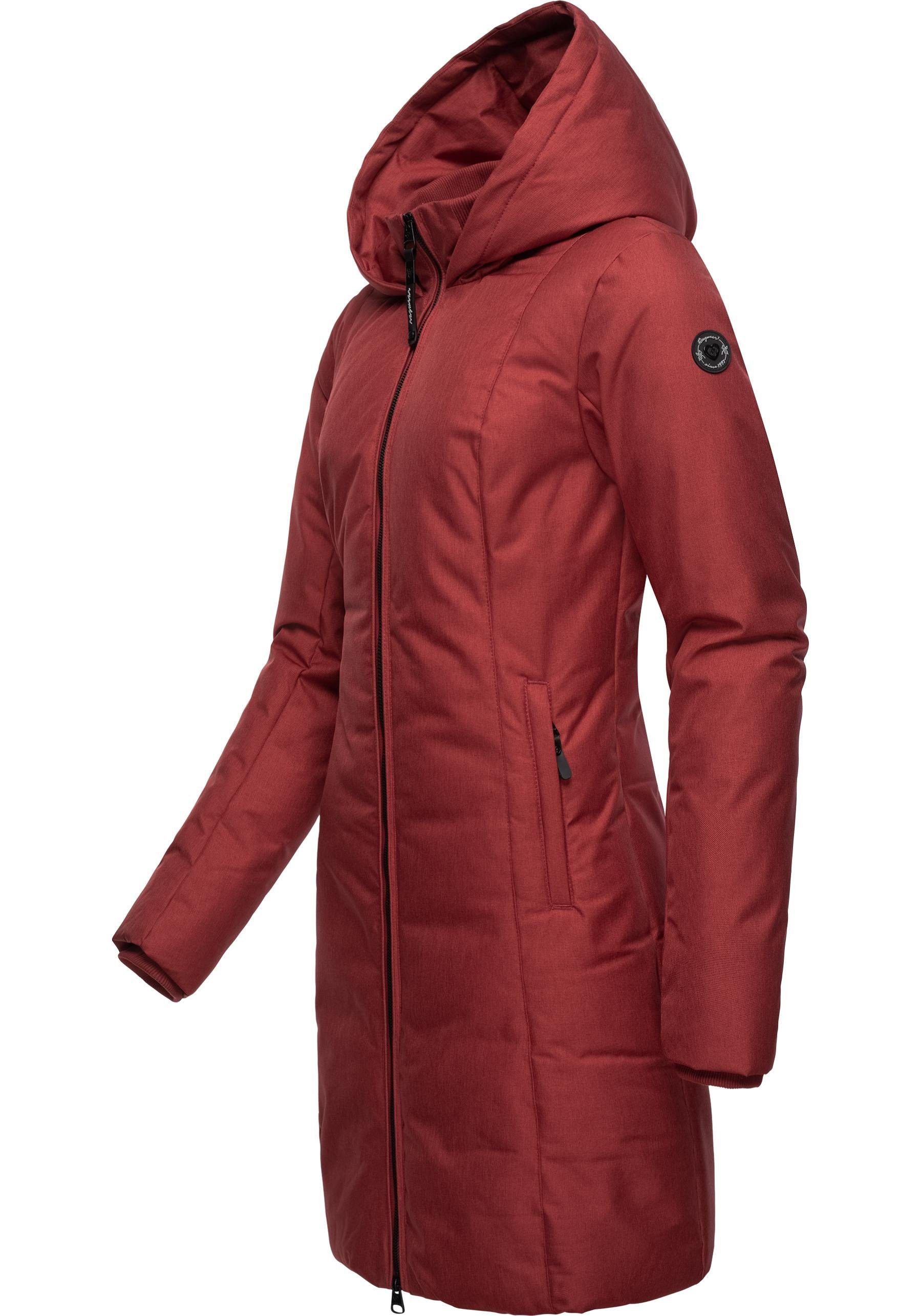 Ragwear Wintermantel Amarri stylischer Winterparka mit großer Kapuze