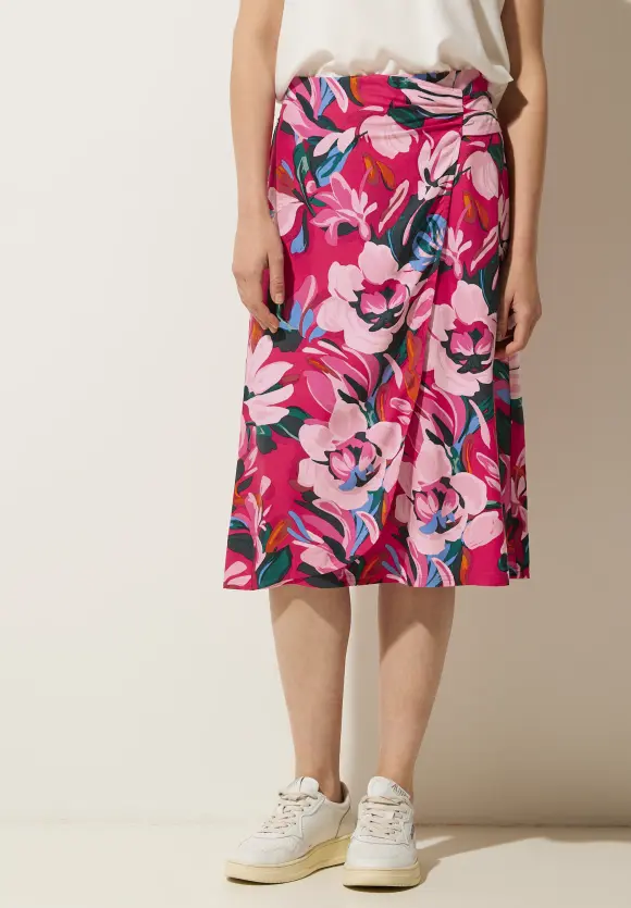 Street One Midi Wickelrock mit Print