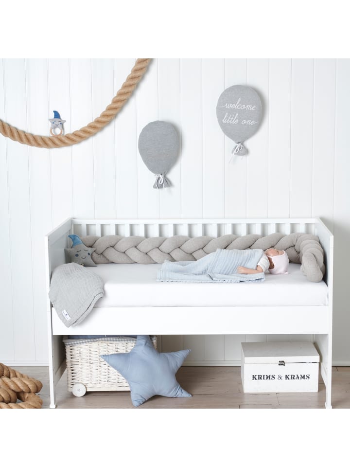 nordic coast company  Bettschlange in Grau- (L) 200 cm geflochten günstig kaufen onesize