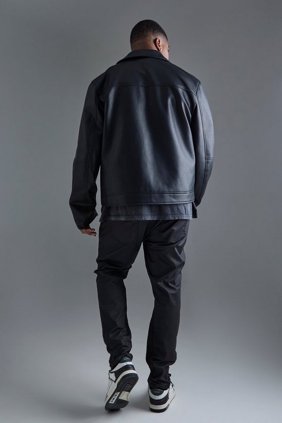 Plus PU-Bikerjacke