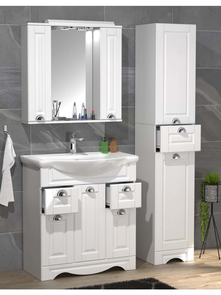 ebuy24 Badmöbelset CasaloXL Weiß 110 x 45 cm günstig kaufen onesize