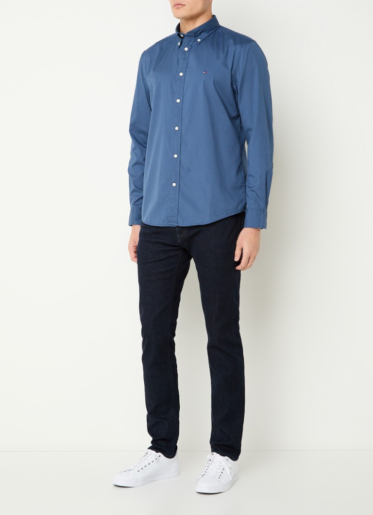 Camisa Tommy Hilfiger TH Flex de corte regular com logotipo.
