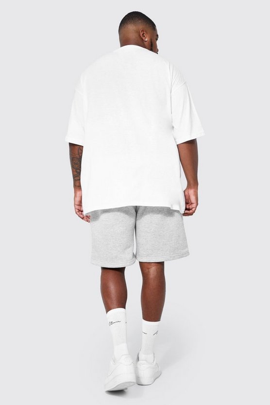 Plus Jersey-Shorts mit Man-Kordelzug