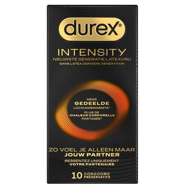 Preservativos Durex Intensity, pacote com 10 unidades