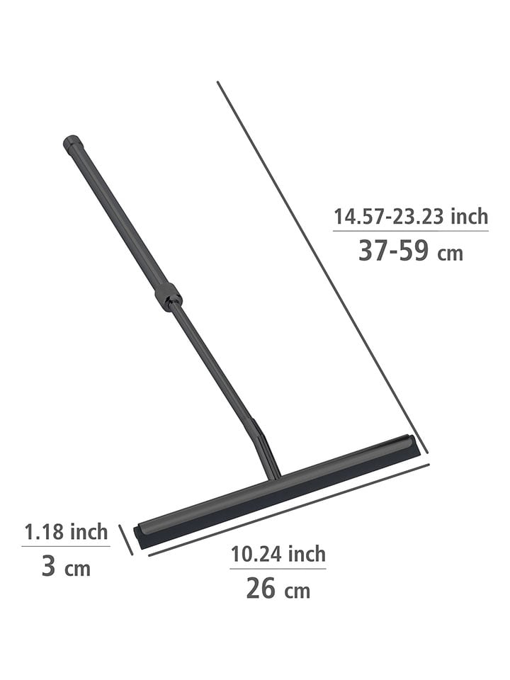 Wenko Teleskop-Badezimmerwischer in Schwarz - (B)26 x (H)59 cm günstig kaufen onesize