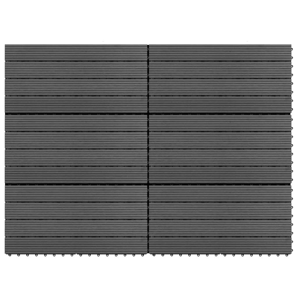 Teppichboden WPC-Fliesen 60×30 cm 6 Stk. 1m² Grau, vidaXL