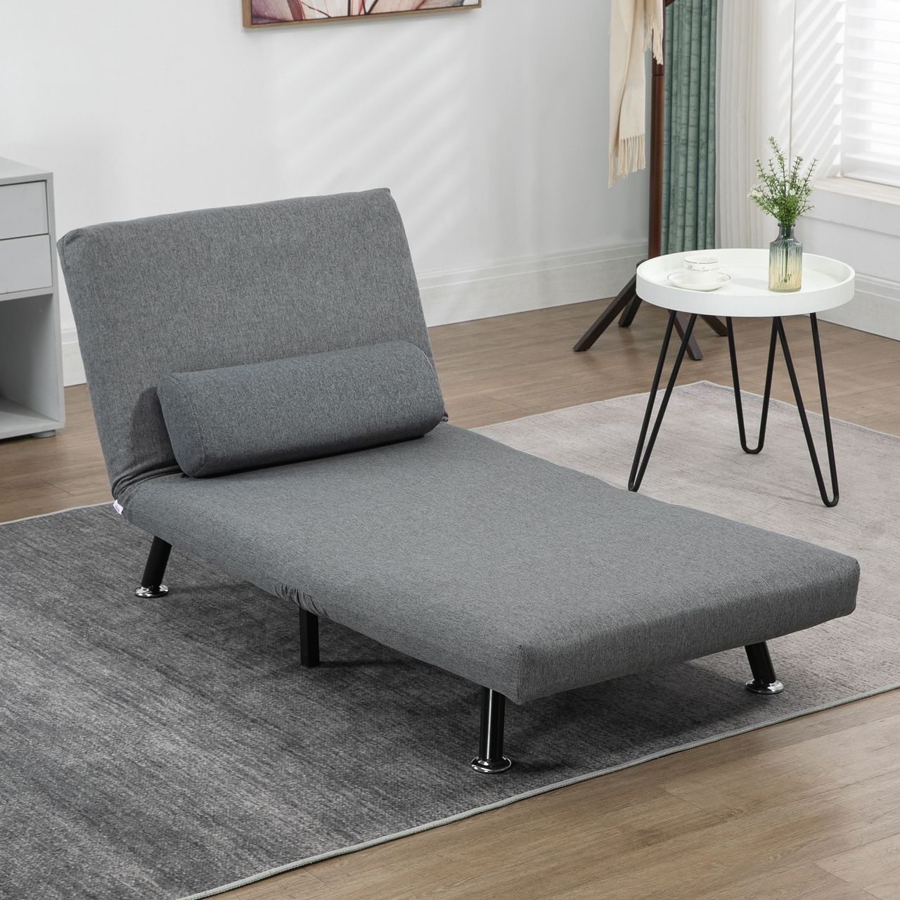 HOMCOM Klappbett Schlafsessel Gästebett Schlafsofa mit Verstellbar Rückenlehne