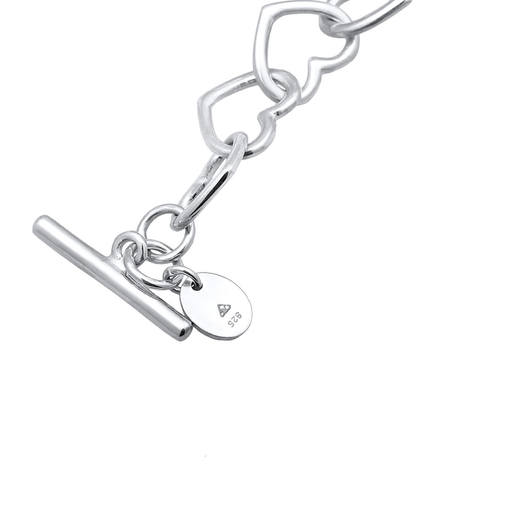 Elli PREMIUM Elli PREMIUM Bracelet Femmes Cœur Entrelacé Cut-Out en argent sterling 925 Bracelet
