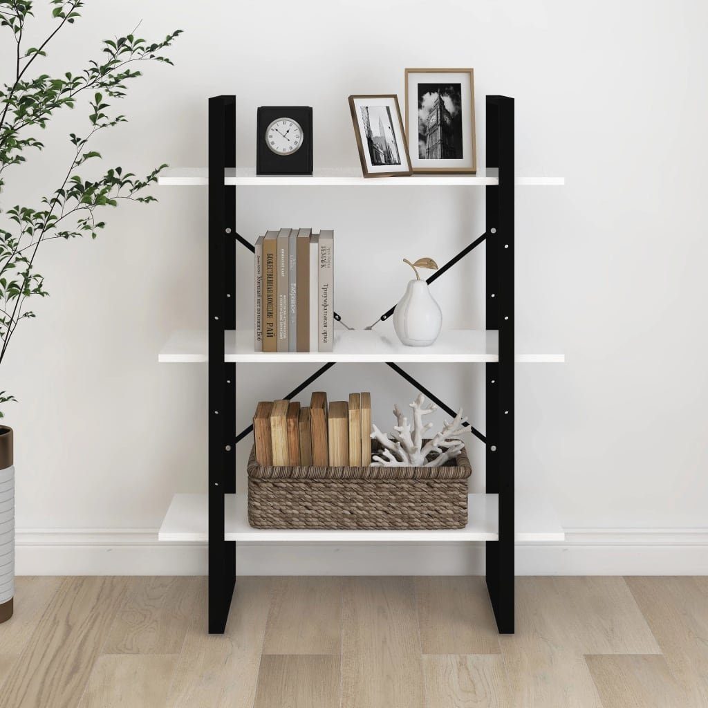 vidaXL Bücherregal Bücherregal Weiß 80x30x105 cm Holzwerkstoff, 1-tlg.
