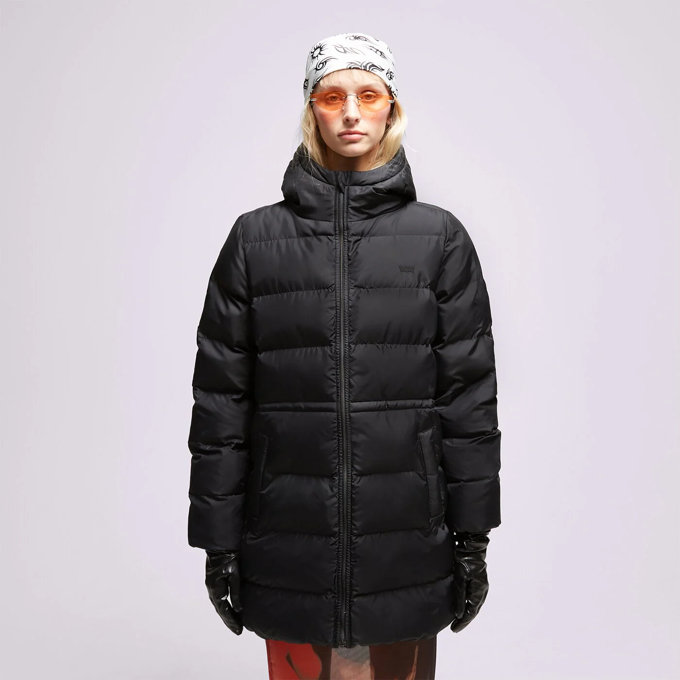 LEVI'S MANTEL HOODED MIDI Schwarz