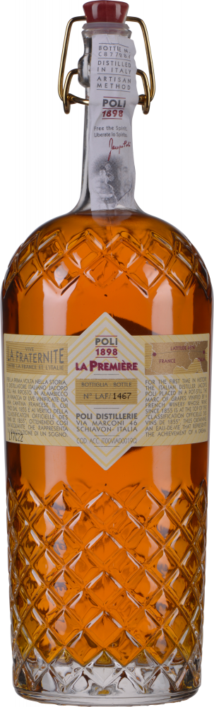 Poli Grappa La Première Acquavite di Vinaccia 0,7 Liter in Holzkiste