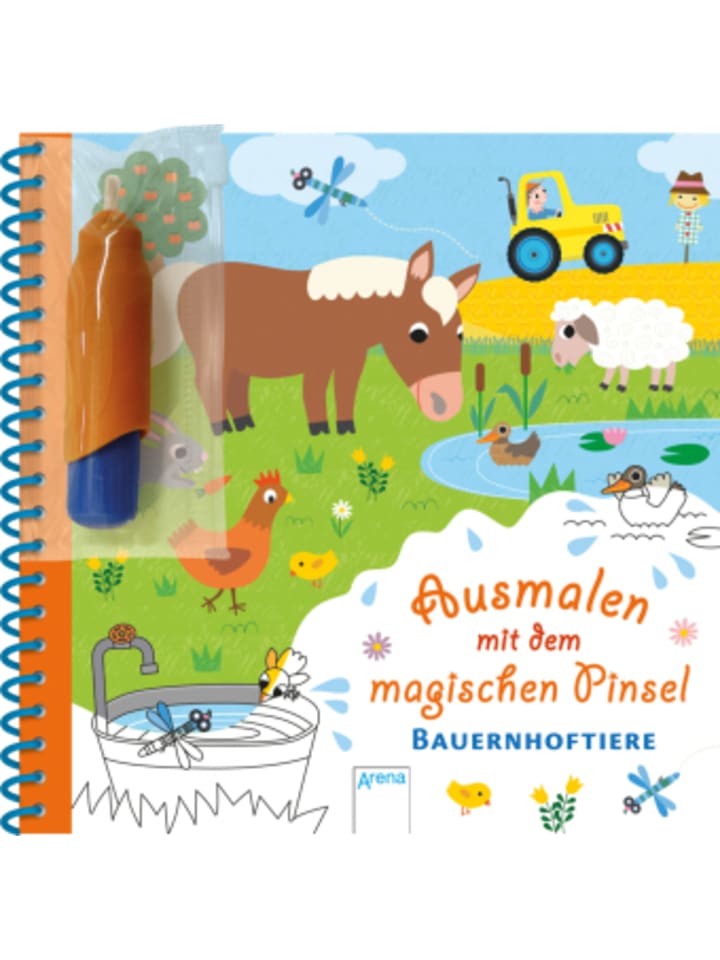 Arena Papeterie/PBS - Ausmalen mit dem magischen Pinsel. Bauernhoftiere günstig kaufen onesize
