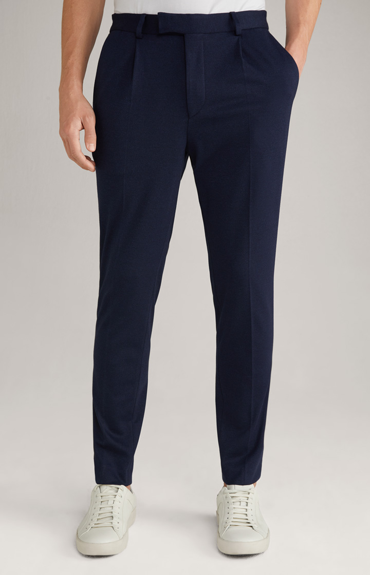 Jersey-Baukasten-Hose Bird in Navy meliert