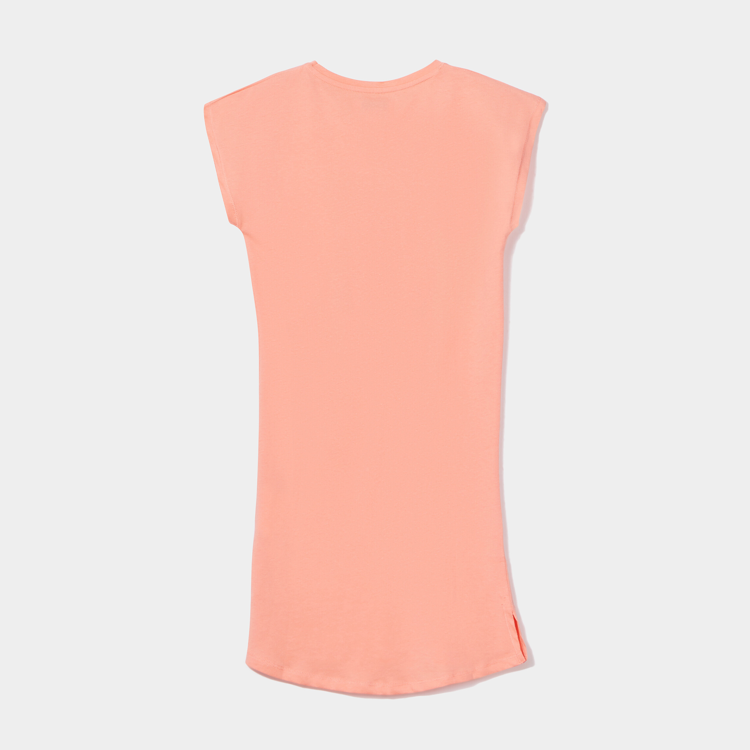 Chemise de nuit manches courtes coton orange corail fille | La Halle